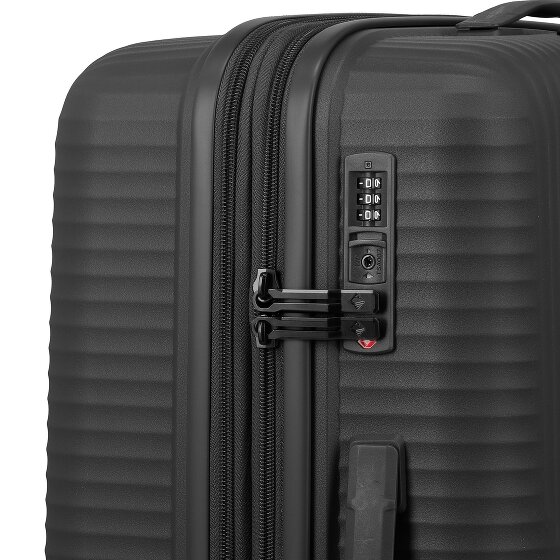 Travelite Air Stripe 4 wielen Trolley M 66 cm met uitbreidingsplooi