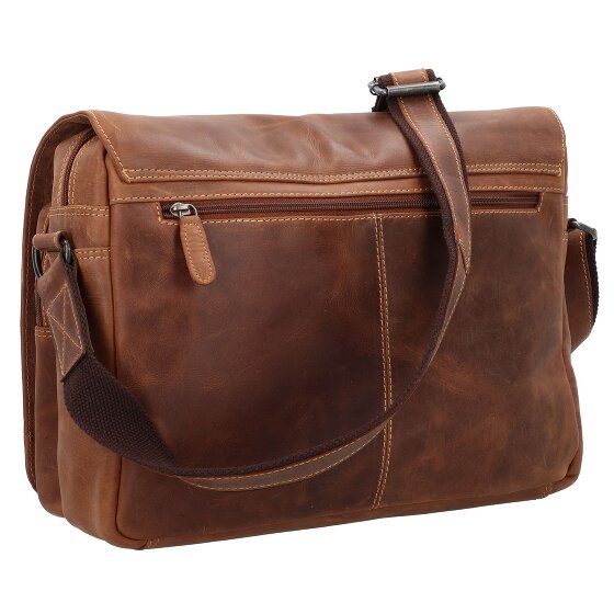 Greenburry Racing Collection Atlanta Aktetas Messenger Leer 36 cm
