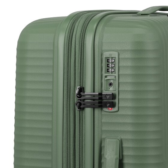Travelite Air Stripe 4 wielen Kofferset 3-delig met uitbreidingsplooi
