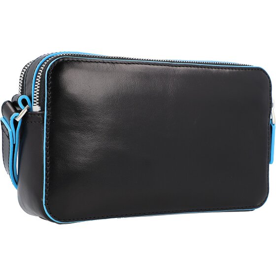 Piquadro Blauw Vierkant Leren Polstasje 21 cm