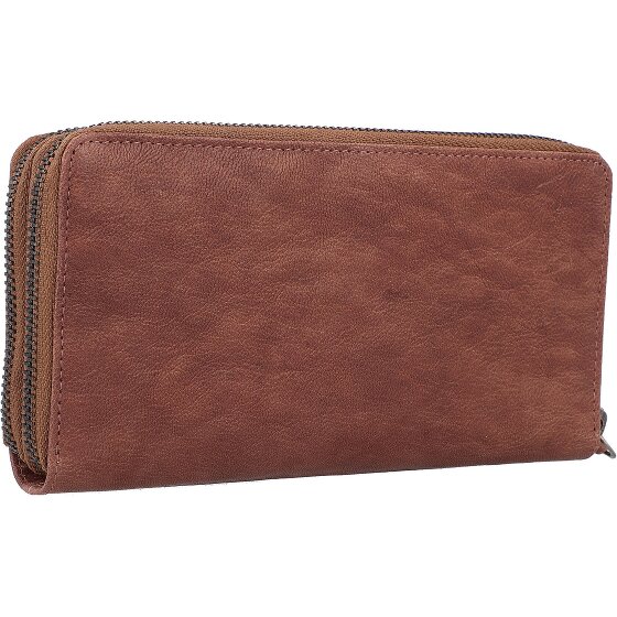 Mika Leren portemonnee 19,5 cm