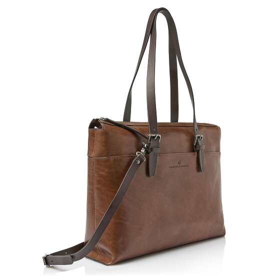 Castelijn & Beerens Rien Schoudertas RFID-bescherming Leer 40 cm Laptop compartiment