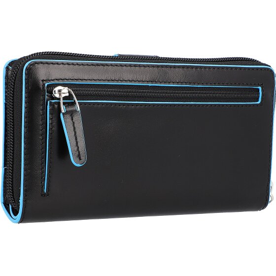 Piquadro Blauwe Vierkante Portemonnee RFID Leer 17,5 cm