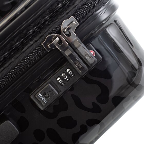 Heys Black Camo 4 wielen Cabinewagen S 53 cm met uitbreidingsplooi