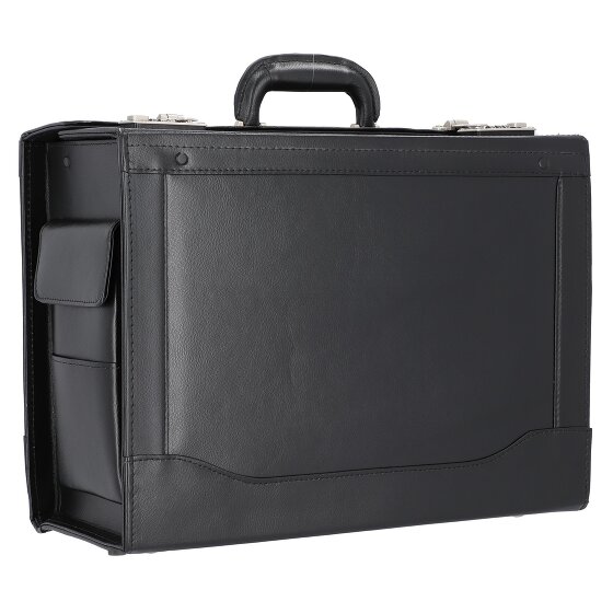 Alassio Leren pilotenkoffer 45 cm met laptopvak