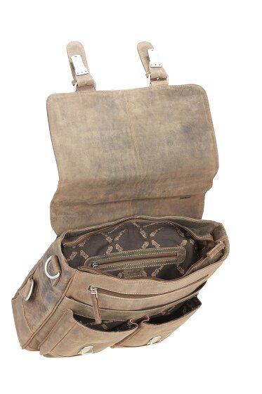 Greenland Nature Stone Schoudertas Messenger Leer 33 cm