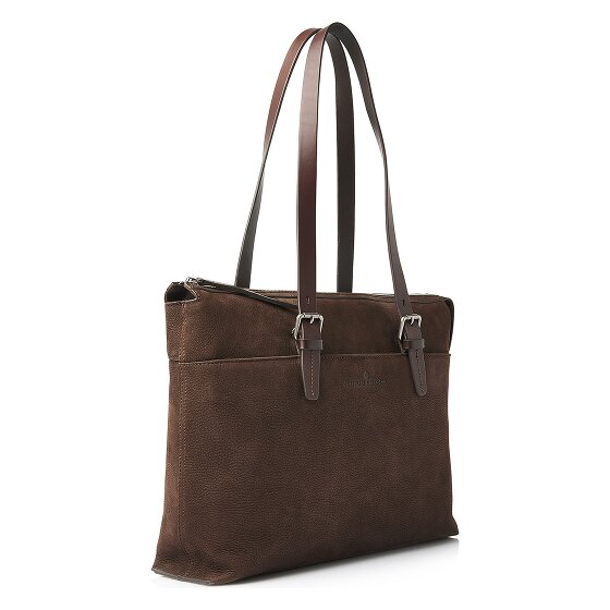 Castelijn & Beerens Nubuck Schoudertas Leder 40 cm Laptopvak