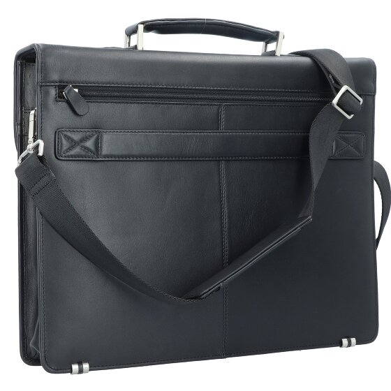 Esquire Oxford aktetas leder 40 cm Laptopcompartiment
