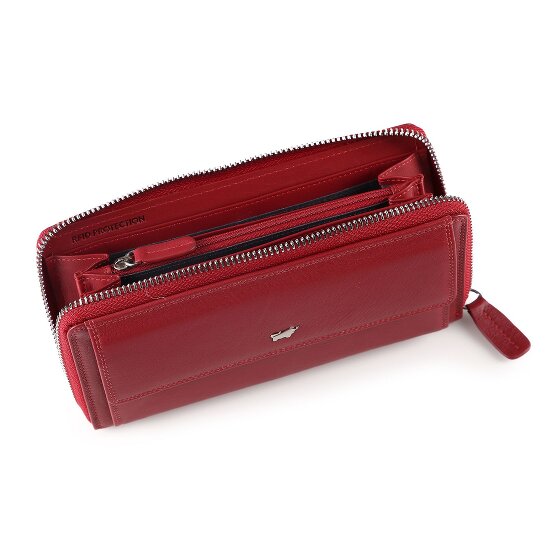 Braun Büffel Golf 3.0 Portemonnee RFID-bescherming Leer 19 cm