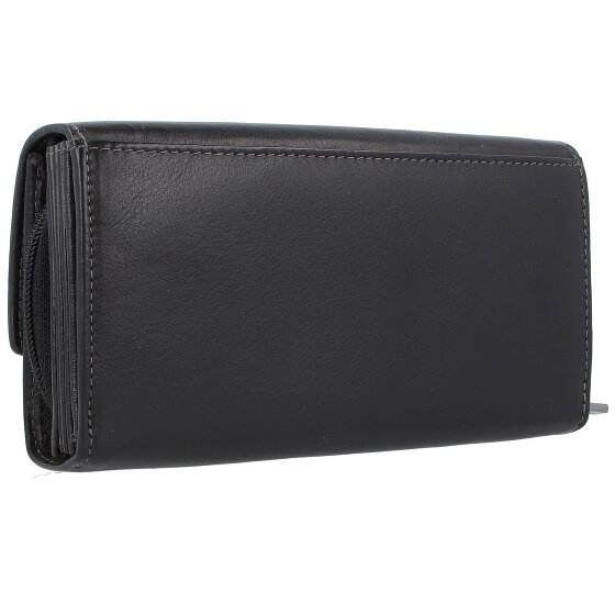 Greenland Nature Zwarte Nappa-portemonnee RFID-leer 18 cm