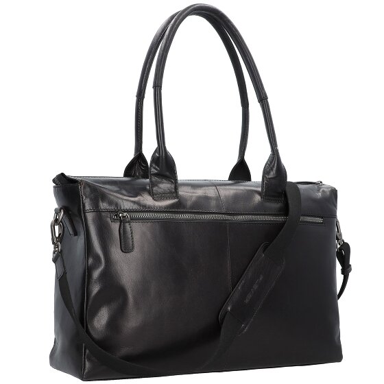 Plevier Rock Copal Schoudertas Leer 44 cm Laptop compartiment