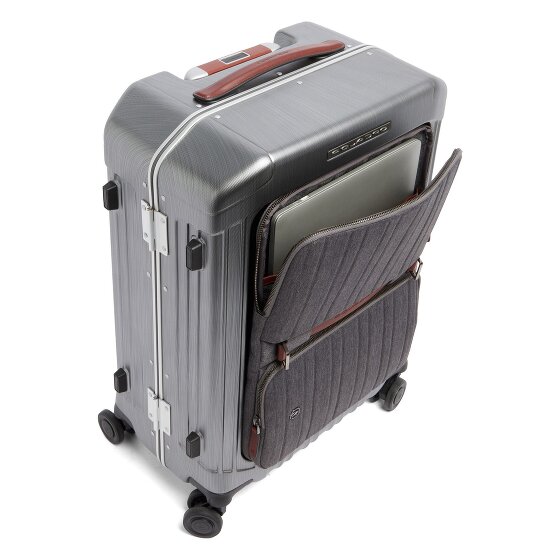 Piquadro PQLM-cabinewagen met 4 wielen, 55 cm, laptopvak