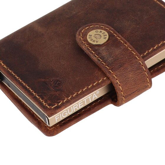 Greenburry Vintage Portemonnee RFID-bescherming Leer 7.5 cm