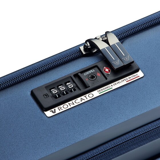 Roncato Florence 4-wiel cabine trolley 55 cm met uitklapbaar laptop compartiment