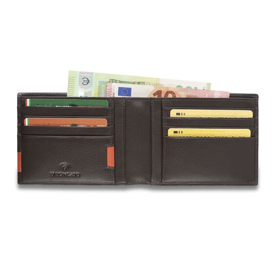 Roncato Monaco Portemonnee RFID-bescherming Leer 12 cm