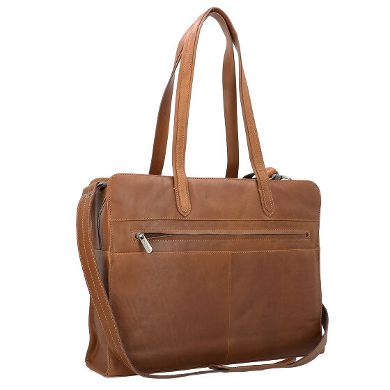 Plevier Power Koffer Leer 41.5 cm Laptop compartiment