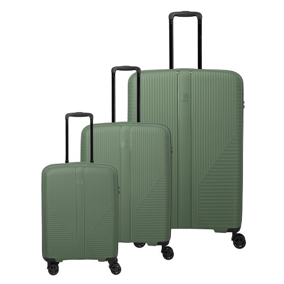 Travelite Air Stripe 4 wielen Kofferset 3-delig met uitbreidingsplooi