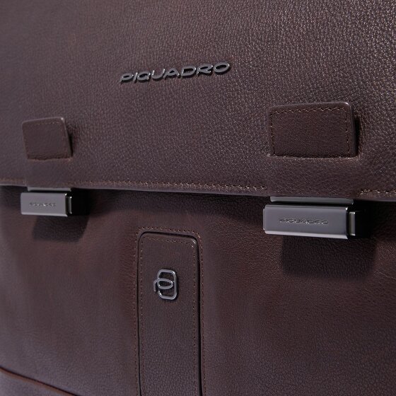 Piquadro Carl Koffer RFID-bescherming Leer 43 cm Laptop compartiment