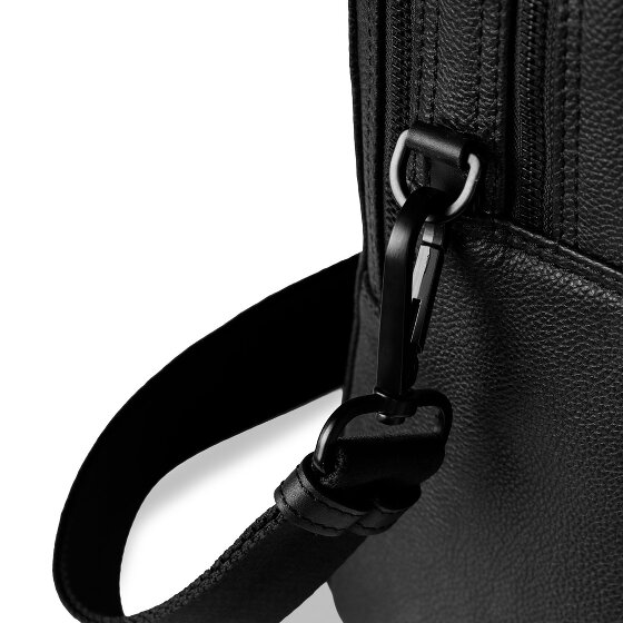 bugatti Black Koffer Leer 38 cm Laptop compartiment
