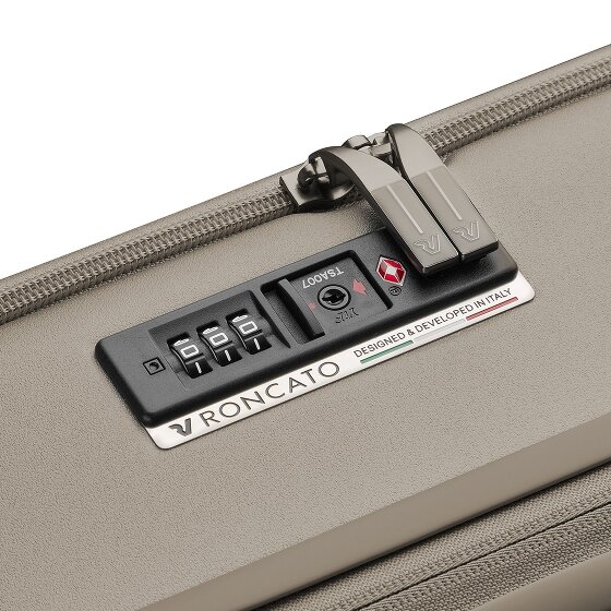 Roncato Florence 4-wiel cabine trolley 55 cm met uitklapbaar laptop compartiment