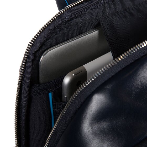 Piquadro Blauwe Revamp Rugzak RFID Leer 39 cm Laptopcompartiment