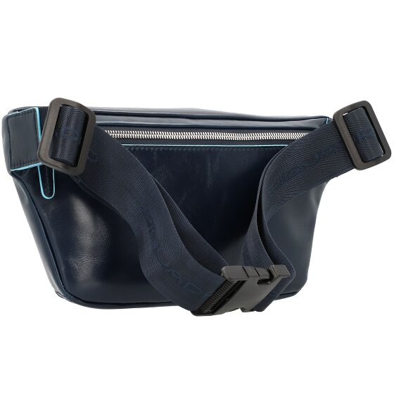 Piquadro Blauw vierkant heuptasje leer 29 cm