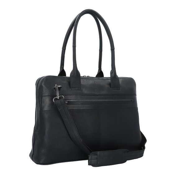 Plevier Structure Canton Schoudertas Leer 44 cm Laptop compartiment