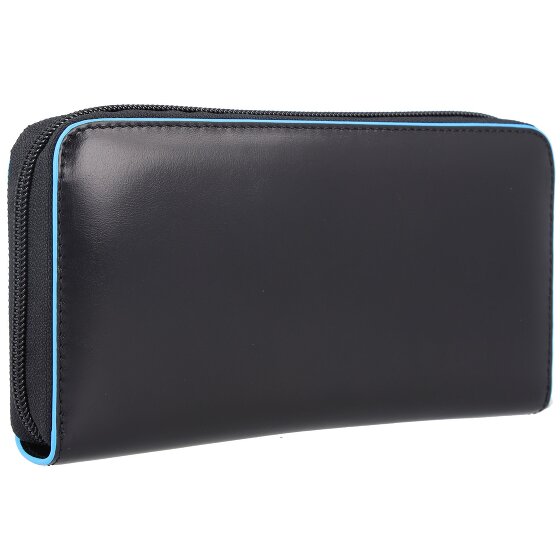 Piquadro Blauwe Vierkante Portemonnee RFID Leer 19 cm