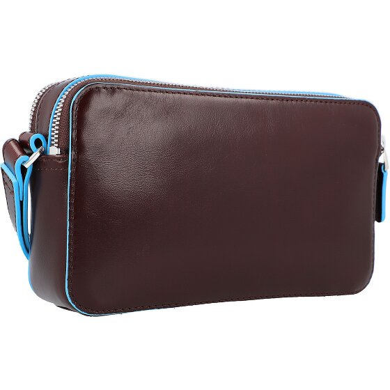 Piquadro Blauw Vierkant Leren Polstasje 21 cm