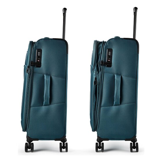 d&n Travel Line 9804 4 wielen Kofferset 3-delig met uitbreidingsplooi