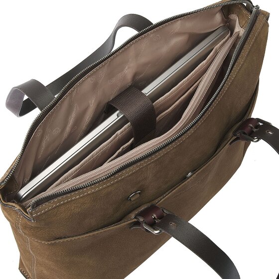 Castelijn & Beerens Nubuck Schoudertas Leer 40 cm Laptop compartiment