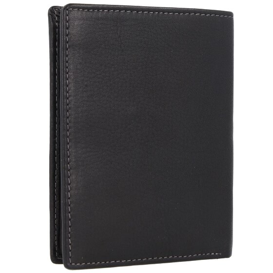 Greenland Nature Zwarte Nappa Portemonnee RFID Leer 9,5 cm
