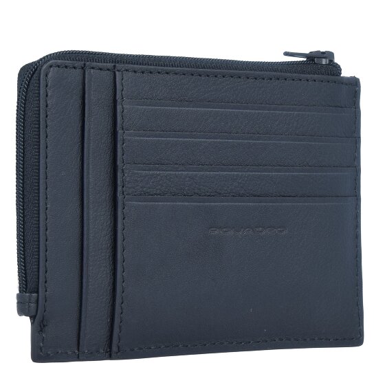 Piquadro Blauw Vierkant Speciaal Creditcardetui RFID Leer 12 cm