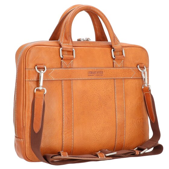 Leonhard Heyden Bergamo aktetas leer 38 cm Laptop compartiment