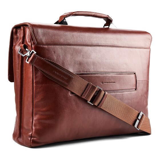 Piquadro Victor Aktentas RFID-bescherming Leder 42 cm Laptopvak