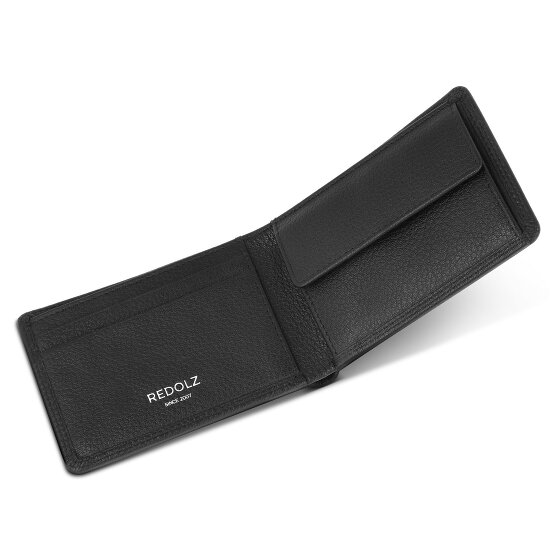 Redolz Leather Essentials QF kleine portemonnee RFID leer 10,5 cm