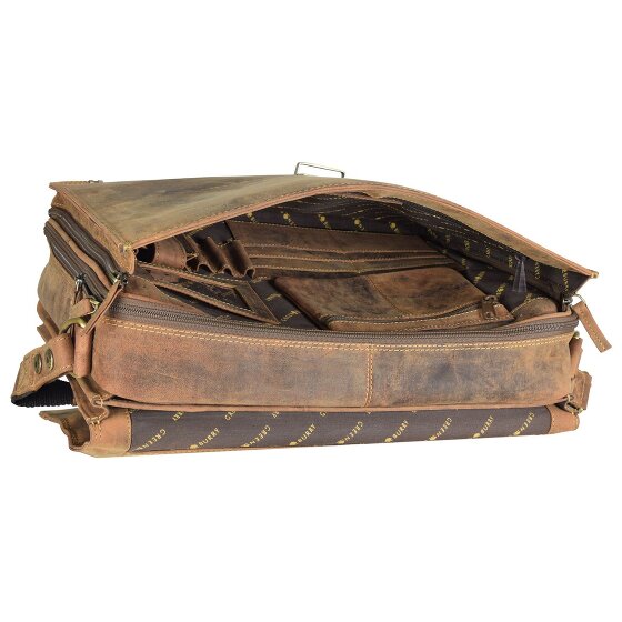 Greenburry Vintage aktetas Leer 40 cm Laptopcompartiment