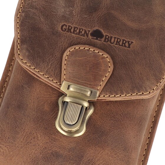 Greenburry Vintage heuptasje leer 11 cm