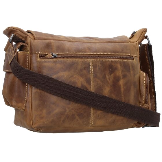 Greenburry Vintage Café Racer Messenger Leer 39 cm