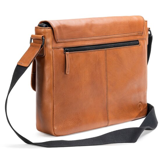 Farmhood Memphis Aktetas Messenger Leer 38 cm Laptop compartiment