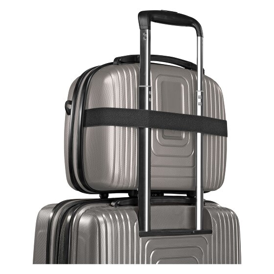 Redolz Essentials14 4-wiel kofferset Beautycase 4st met uitklapbaar laptopvak