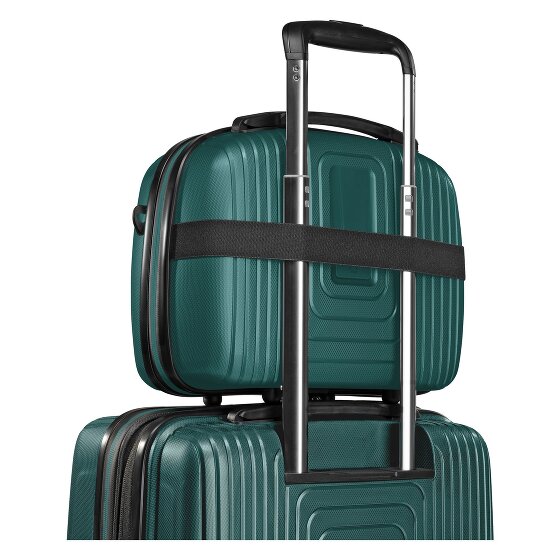 Redolz Essentials14 4-wiel kofferset Beautycase 4st met uitklapbaar laptopvak
