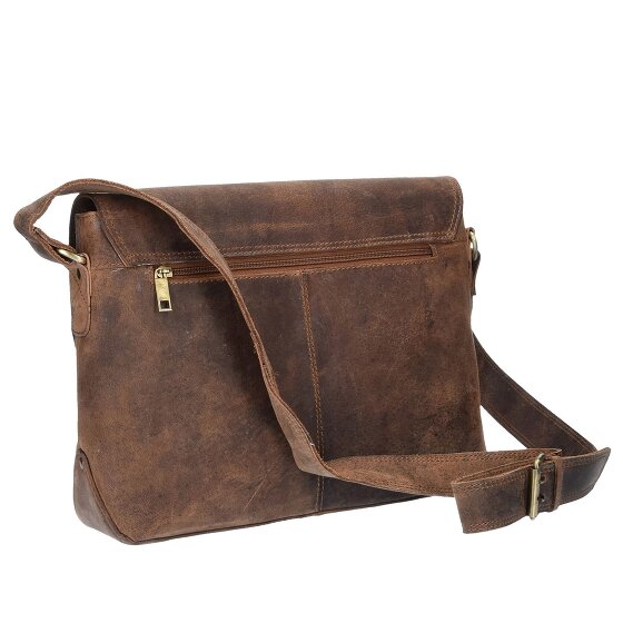 Harold's Antieke Messenger 32 cm Leder Laptopcompartiment