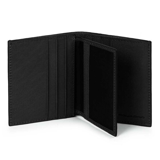 Piquadro Black Square Kredietkaart etui RFID-bescherming Leer 9 cm