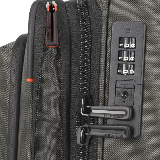 Travelite Crosslite 5.0 4 wielen Cabinewagen S 55 cm Laptop compartiment