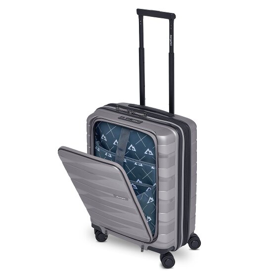 Bergpfeil Travel 4 wielen Cabinewagen 55 cm Laptopvak met uitbreidingsplooi