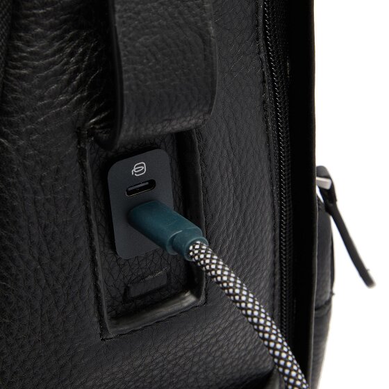 Piquadro Tebe Dagrugzak RFID-bescherming Leder 44 cm Laptopvak
