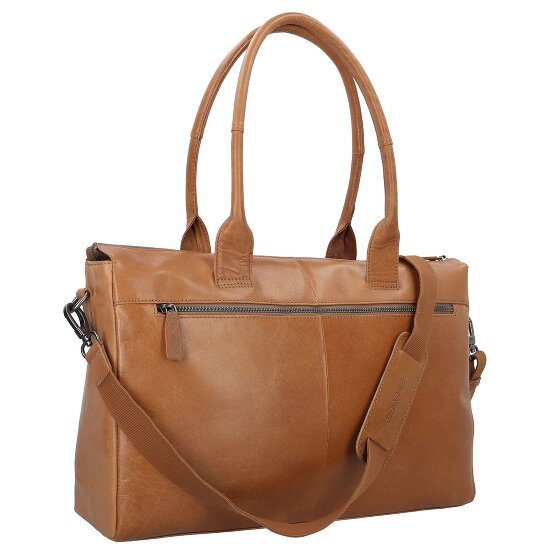 Plevier Rock Copal Schoudertas Leer 44 cm Laptop compartiment