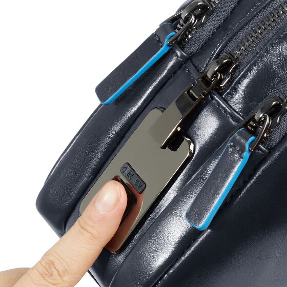 Piquadro Blue Square Schoudertas Leer 23 cm