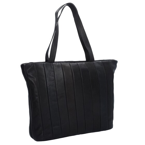 Greenland Nature Zwarte Nappa Shopper Tas Leer 37 cm